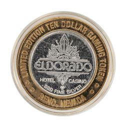 .999 Silver El Dorado Hotel & Casino Reno, Nevada $10 Limited Edition Gaming Token