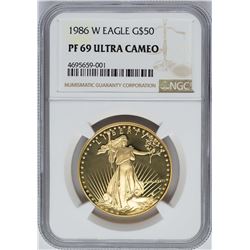 1986-W $50 American Gold Eagle Coin NGC PF69 Ultra Cameo