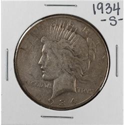 1934-S $1 Peace Silver Dollar Coin