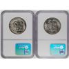 Image 2 : Lot of (2) 1945-D Walking Liberty Half Dollar Coins NGC MS65