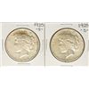 Image 1 : Lot of (2) 1925-S $1 Peace Silver Dollar Coins