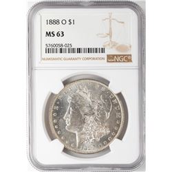1888-O $1 Morgan Silver Dollar Coin NGC MS63