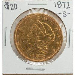 1872-S $20 Liberty Head Double Eagle Gold Coin