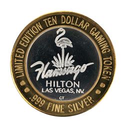 .999 Fine Silver Flamingo Las Vegas, Nevada $10 Limited Edition Gaming Token