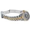 Image 7 : Rolex Ladies Two Tone Quickset 18K Blue String Diamond Datejust Wristwatch