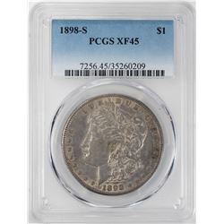 1898-S $1 Morgan Silver Dollar Coin PCGS XF45