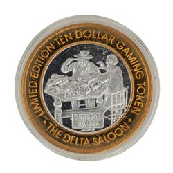 .999 Silver The Delta Saloon Nevada $10 Casino Limited Edition Gaming Token