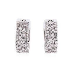 14KT White Gold 1.19 ctw Diamond Earrings