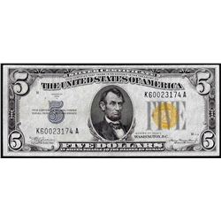 1934A $5 North Africa WWII Emergency Issue Silver Certificate Note