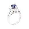 Image 4 : 14KT White Gold 2.27 ctw Sapphire and Diamond Ring and Band