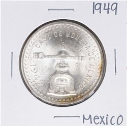 1949 Mexico Casa De Moneda Onza Silver Coin