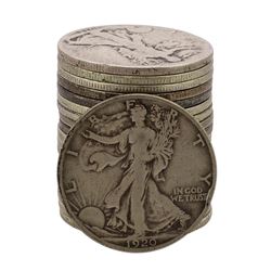 Roll of (20) Assorted Date 1929 and Earlier Walking Liberty Half Dollar Coins