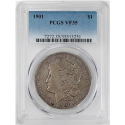 1901 $1 Morgan Silver Dollar Coin PCGS VF35
