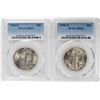 Image 1 : Lot of (2) 1946-D Walking Liberty Half Dollar Coins PCGS MS65