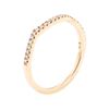 Image 3 : 14KT Rose Gold 0.22 ctw Diamond Shaped Band
