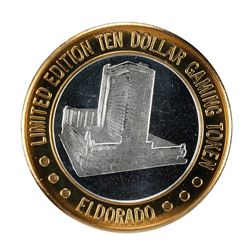 .999 Silver Eldorado Hotel and Casino $10 Casino Gaming Token Limited Edition
