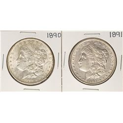 Lot of 1890-1891 $1 Morgan Silver Dollar Coins
