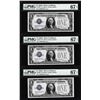 Image 1 : (3) Consecutive 1928A $1 Silver Certificate Notes Fr.1601 PMG Superb Gem Unc. 67EPQ