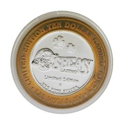 .999 Fine Silver Osheas Las Vegas, Nevada $10 Limited Edition Gaming Token