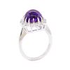 Image 4 : 14KT White Gold 5.05 ctw Amethyst And Diamond Ring