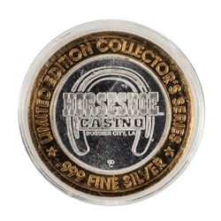 .999 Silver Horseshoe Bossier City, LA $10 Casino Limited Edition Gaming Token