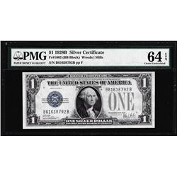 1928B $1 Funnyback Silver Certificate Note Fr.1602 PMG Choice Uncirculated 64EPQ