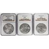 Image 1 : Lot of 2008-2010 $1 American Silver Eagle Coins NGC MS69
