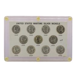1942-1945 United States Wartime Silver Nickel Set