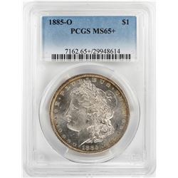 1885-O $1 Morgan Silver Dollar Coin PCGS MS65+