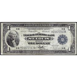 1918 $1 Federal Reserve Bank Note St. Louis