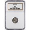 Image 1 : 1872 Proof Three Cent Nickel Coin NGC PF65