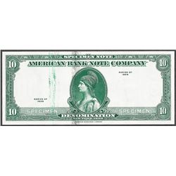 1929 Ten Unit American Bank Note Test Note As Made Ink Smear ERROR