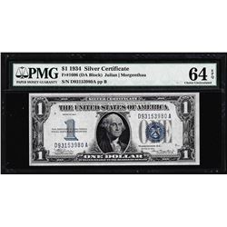 1934 $1 Funnyback Silver Certificate Note Fr.1606 PMG Choice Uncirculated 64EPQ