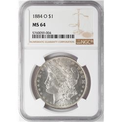 1884-O $1 Morgan Silver Dollar Coin NGC MS64