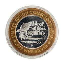 .999 Fine Silver Isle of Capri Casino Louisiana $10 Limited Edition Gaming Token