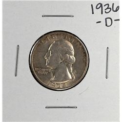 1936-D Washington Quarter Coin