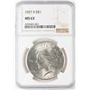 Image 1 : 1927-S $1 Peace Silver Dollar Coin NGC MS63