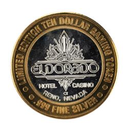 .999 Silver Eldorado Hotel and Casino $10 Casino Gaming Token Limited Edition