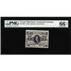 Image 1 : 1863 Five Cents Third Issue Fractional Note Fr.1238 PMG Gem Uncirculated 66EPQ