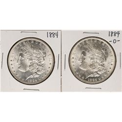 Lot of 1884 & 1884-O $1 Morgan Silver Dollar Coins