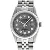 Image 2 : Rolex Men's Stainless Slate Grey Diamond 36MM Datejust Wristwatch