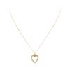 Image 2 : 14KT Yellow Gold 1.00 ctw Diamond Heart Shaped Pendant with 14KT Rose Gold Chain