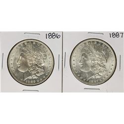 Lot of 1886-1887 $1 Morgan Silver Dollar Coins