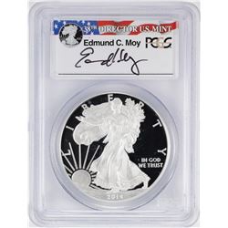 2014-W $1 American Silver Eagle Proof Coin PCGS PR69DCAM W/Edmund C. Moy Signature