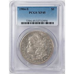 1904-S $1 Morgan Silver Dollar Coin PCGS XF45