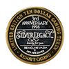 Image 1 : .999 Fine Silver Silver Legacy Reno, Nevada $10 Limited Edition Gaming Token