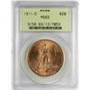 Image 1 : 1911-D $20 St. Gaudens Double Eagle Gold Coin PCGS MS63 OGH