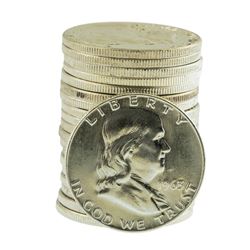 Roll of (20) Brilliant Uncirculated 1963-D Franklin Half Dollar Coins