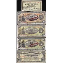 Lot of (5) Mexico Revolutionary Mixed Notes