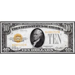 1928 $10 Gold Certificate Note